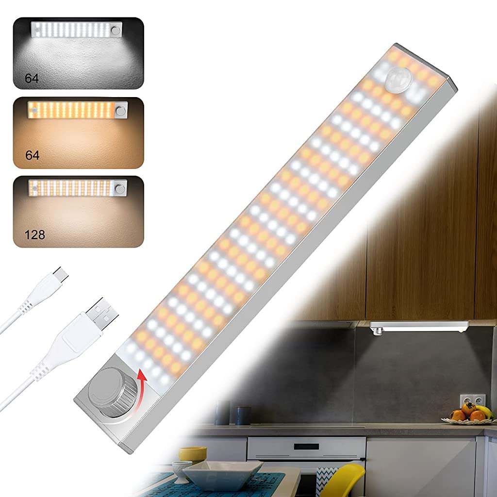 Verilux 128 LEDs Wireless Cabinet Light, 25cm Study Lamp with Stepless Dimming Wardrobe Light Sensor Closet Light Magnet Mounted LED Lights Ideal for Closet, Cabinet(USB Rechargable) Verilux 128 LEDs Wireless Cabinet Light, 25cm Study Lamp with Stepless Dimming Wardrobe Light Sensor Closet Light Magnet Mounted LED Lights Ideal for Closet, Cabinet(USB Rechargable)